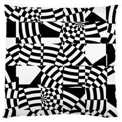 Black And White Crazy Pattern Large Cushion Case (one Side) by Sobalvarro