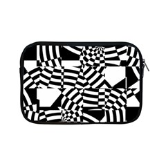 Black And White Crazy Pattern Apple Ipad Mini Zipper Cases by Sobalvarro