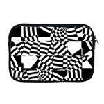 Black And White Crazy Pattern Apple MacBook Pro 17  Zipper Case Front