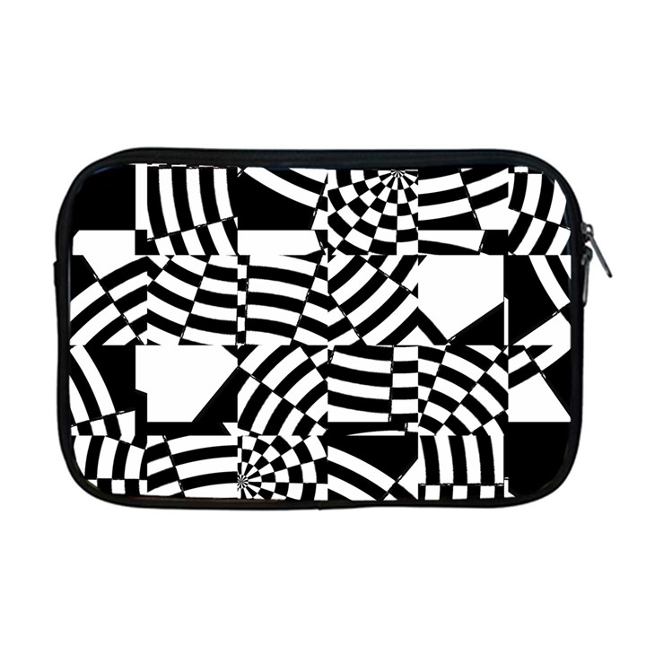 Black And White Crazy Pattern Apple MacBook Pro 17  Zipper Case