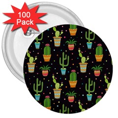 Succulent And Cacti 3  Buttons (100 Pack)  by ionia