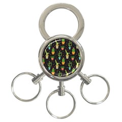 Succulent And Cacti 3-ring Key Chain by ionia