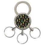 Succulent And Cacti 3-Ring Key Chain Front