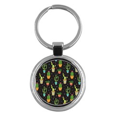 Succulent And Cacti Key Chain (round) by ionia