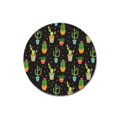 Succulent And Cacti Magnet 3  (round) by ionia