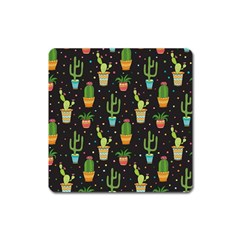 Succulent And Cacti Square Magnet by ionia