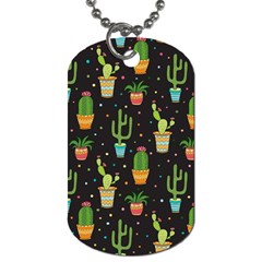 Succulent And Cacti Dog Tag (two Sides) by ionia