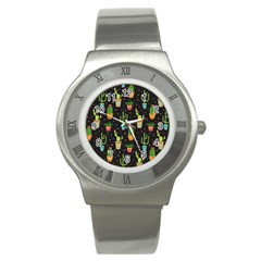 Succulent And Cacti Stainless Steel Watch by ionia