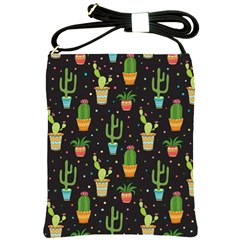 Succulent And Cacti Shoulder Sling Bag by ionia