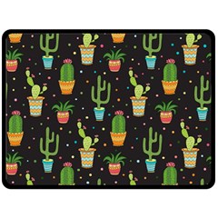 Succulent And Cacti Fleece Blanket (large)  by ionia