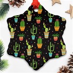 Succulent And Cacti Ornament (Snowflake) Front