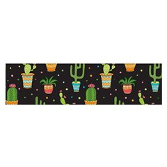 Succulent And Cacti Satin Scarf (oblong)