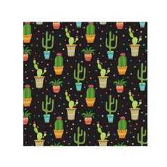 Succulent And Cacti Small Satin Scarf (square) by ionia