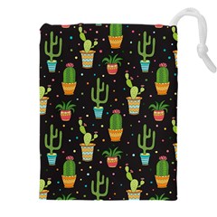 Succulent And Cacti Drawstring Pouch (4xl) by ionia