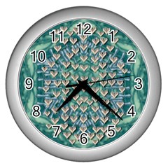 Heavy Metal Hearts And Belive In Sweet Love Wall Clock (Silver)