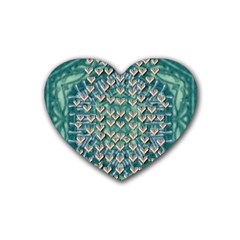 Heavy Metal Hearts And Belive In Sweet Love Rubber Coaster (heart)  by pepitasart