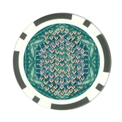 Heavy Metal Hearts And Belive In Sweet Love Poker Chip Card Guard by pepitasart