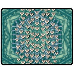 Heavy Metal Hearts And Belive In Sweet Love Fleece Blanket (medium)  by pepitasart