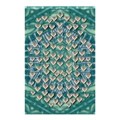 Heavy Metal Hearts And Belive In Sweet Love Shower Curtain 48  X 72  (small)  by pepitasart