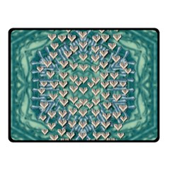 Heavy Metal Hearts And Belive In Sweet Love Double Sided Fleece Blanket (small)  by pepitasart