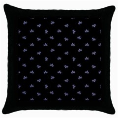 Wet Leaves Botanical Motif Pattern Design Throw Pillow Case (black) by dflcprintsclothing