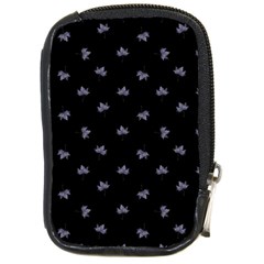 Wet Leaves Botanical Motif Pattern Design Compact Camera Leather Case by dflcprintsclothing