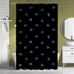 Wet Leaves Botanical Motif Pattern Design Shower Curtain 48  X 72  (small) 