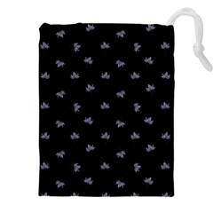 Wet Leaves Botanical Motif Pattern Design Drawstring Pouch (5xl)