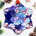 Flowers Snowflake Ornament (Two Sides) Front