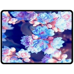 Flowers Double Sided Fleece Blanket (large)  by Sparkle