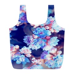 Flowers Full Print Recycle Bag (l) by Sparkle