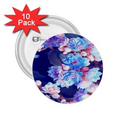 Flowers 2 25  Buttons (10 Pack) 