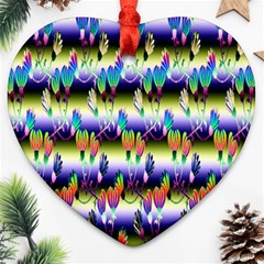 Shinyflowers Heart Ornament (two Sides) by Sparkle