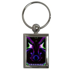 Demon Ethnic Mask Extreme Close Up Illustration Key Chain (rectangle) by dflcprintsclothing