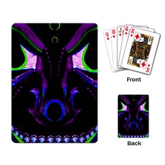 Demon Ethnic Mask Extreme Close Up Illustration Playing Cards Single Design (rectangle) by dflcprintsclothing