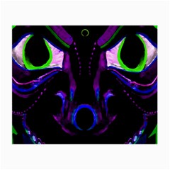 Demon Ethnic Mask Extreme Close Up Illustration Small Glasses Cloth (2 Sides) by dflcprintsclothing