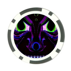 Demon Ethnic Mask Extreme Close Up Illustration Poker Chip Card Guard by dflcprintsclothing