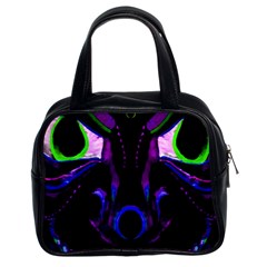 Demon Ethnic Mask Extreme Close Up Illustration Classic Handbag (two Sides) by dflcprintsclothing