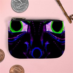 Demon Ethnic Mask Extreme Close Up Illustration Mini Coin Purse by dflcprintsclothing