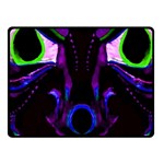 Demon Ethnic Mask Extreme Close Up Illustration Fleece Blanket (Small) 50 x40  Blanket Front