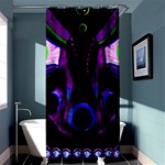 Demon Ethnic Mask Extreme Close Up Illustration Shower Curtain 36  x 72  (Stall)  Curtain(36 X72 ) - 33.26 x66.24  Curtain(36 X72 )