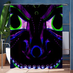 Demon Ethnic Mask Extreme Close Up Illustration Shower Curtain 60  X 72  (medium)  by dflcprintsclothing