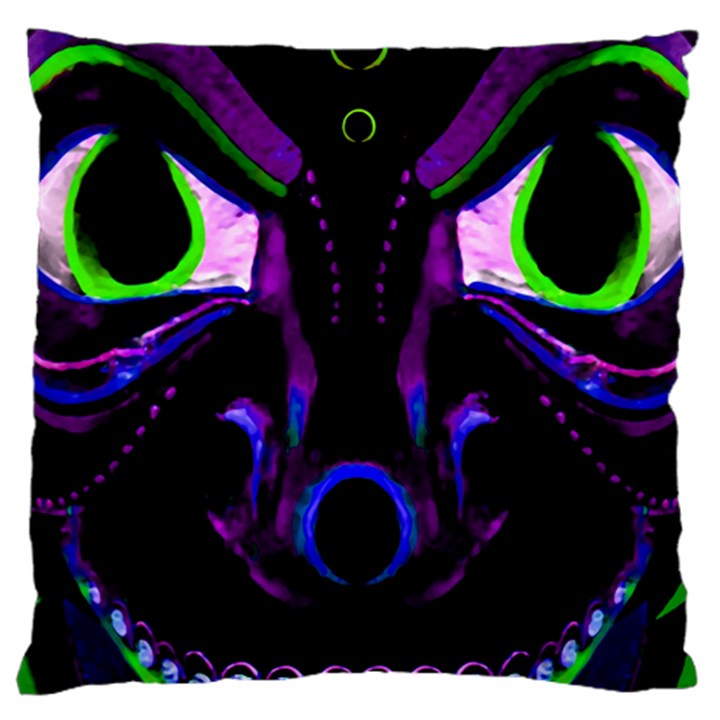 Demon Ethnic Mask Extreme Close Up Illustration Standard Flano Cushion Case (Two Sides)