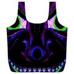 Demon Ethnic Mask Extreme Close Up Illustration Full Print Recycle Bag (xxl) by dflcprintsclothing