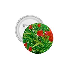 Red Flowers And Green Plants At Outdoor Garden 1 75  Buttons