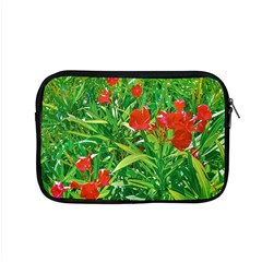 Red Flowers And Green Plants At Outdoor Garden Apple Macbook Pro 15  Zipper Case by dflcprintsclothing