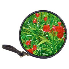 Red Flowers And Green Plants At Outdoor Garden Classic 20-cd Wallets by dflcprintsclothing