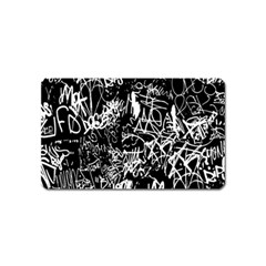 Graffiti Abstract Collage Print Pattern Magnet (name Card) by dflcprintsclothing