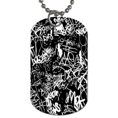 Graffiti Abstract Collage Print Pattern Dog Tag (one Side) by dflcprintsclothing