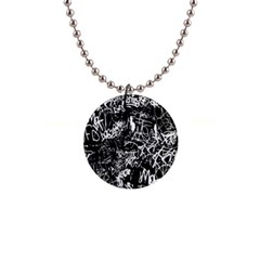 Graffiti Abstract Collage Print Pattern 1  Button Necklace by dflcprintsclothing